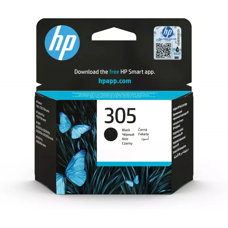 HP 305 Black Original Ink Cartridge, Black, 1 pc(s), 120 pages
