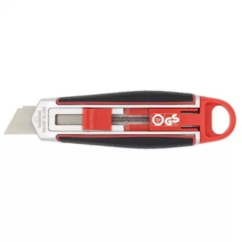 Utility knife WEDO 78 830 with snap-off blade, ergonomic handle, 1 pc, black/red/silver