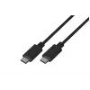 USB 2.0 USB-C to USB-C cable LANBERG CA-CMCM-10CU-0010-BK 1 m, black, 480 Mbit/s, gold-plated contacts