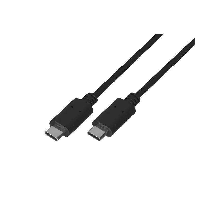 USB 2.0 USB-C to USB-C cable LANBERG CA-CMCM-10CU-0010-BK 1 m, black, 480 Mbit/s, gold-plated contacts