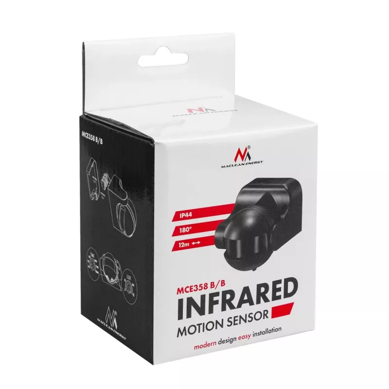 PIR motion sensor MACLEAN MCE358 B/B – passive infrared detector for indoor use