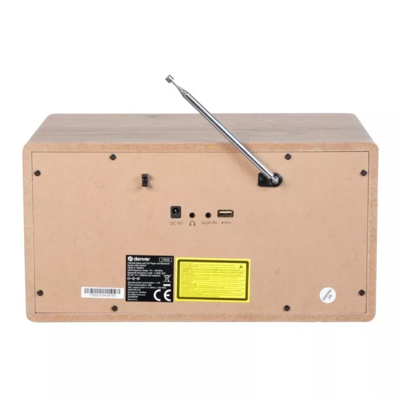 Personal CD player Denver MDA-525LW Wood 10W DAB+ FM