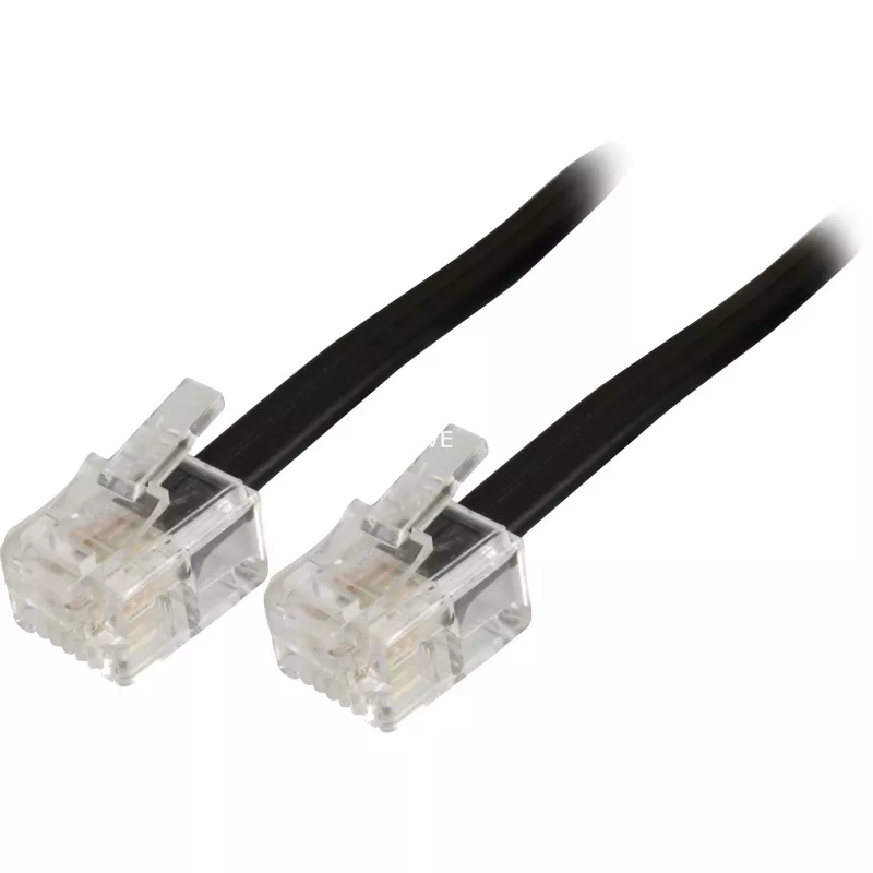 Modular Telephone Cable Goobay 50317 RJ-11 RJ-11 3 m black