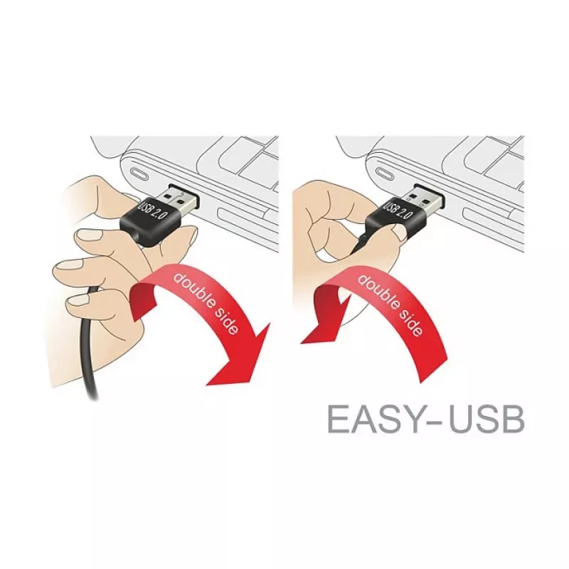 USB cable DeLOCK 83853 USB 2.0 2 m USB A Micro-USB B Black