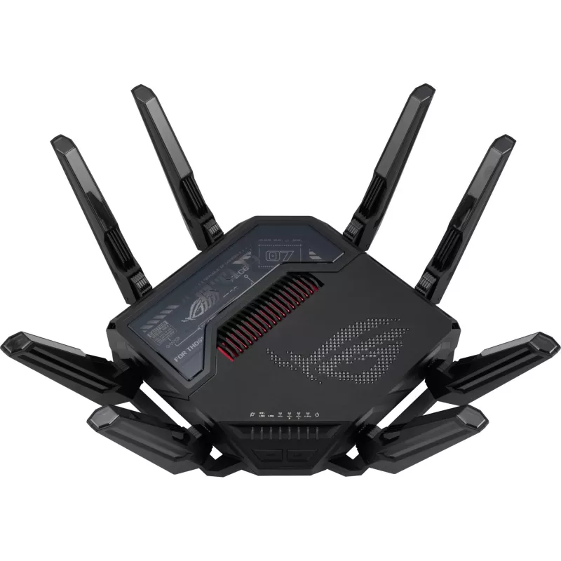 ASUS ROG Rapture GT-BE98 wireless router 10 Gigabit Ethernet Quad-band (2.4 GHz / 5 GHz-1 / 5 GHz-2 / 6 GHz) Black