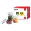 Vacuum food container set Solis 92278 — hexagonal 700 ml, 1.4 L, 2 L, white/transparent, suitable for fridge and freezer