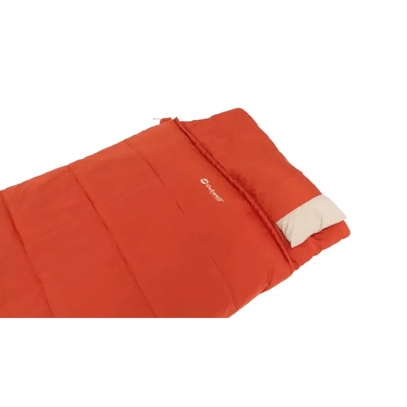 Sleeping bag Outwell Contour Lux adult rectangular, polyester, 2200×850 mm, max user height 190 cm, red