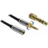 Audio Cable 3.5mm DeLOCK 85780 1m Black Grey