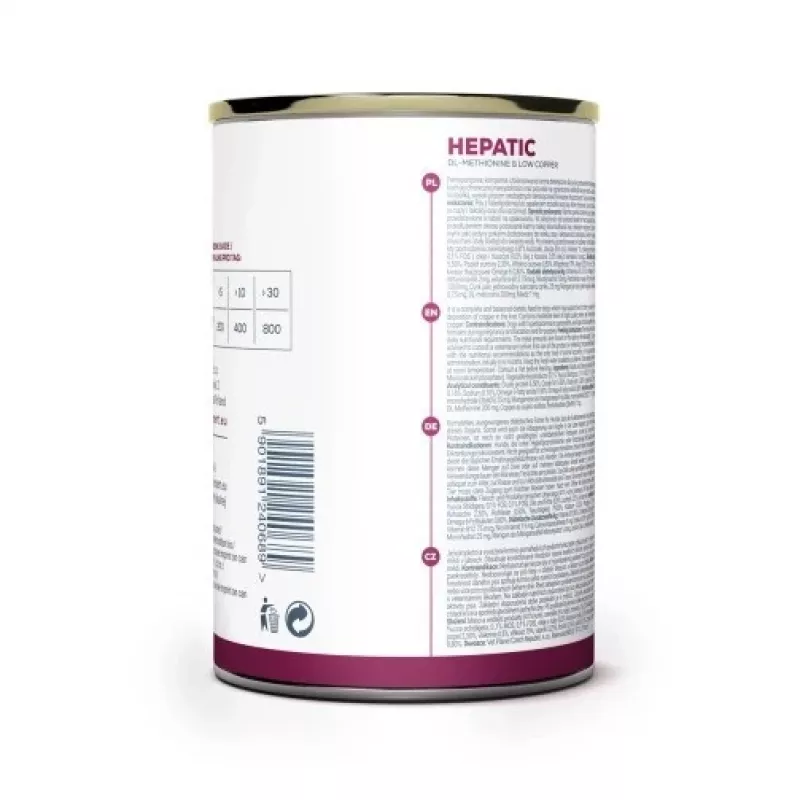 Wet dog food VETEXPERT Veterinary Diet Hepatic for dogs, 400 g, hepatic support, meat flavor