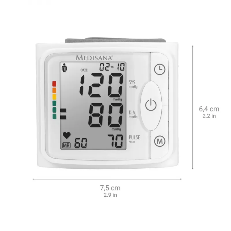 Medisana BW 320 wrist blood pressure monitor - automatic, 2 users, 120 memories