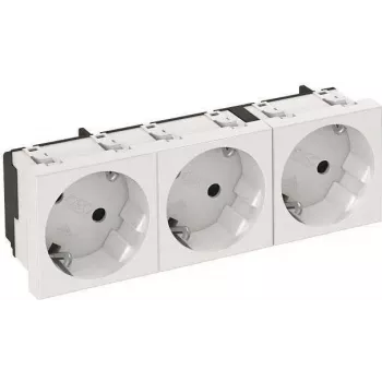 OBO STD-D3S RW3 Socket Outlet 33° Triple-gang Grounded Plug 6120123 1 (6120123)
