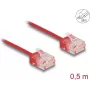 Network Cable DeLOCK RJ45 Cat.6 0.5m Red