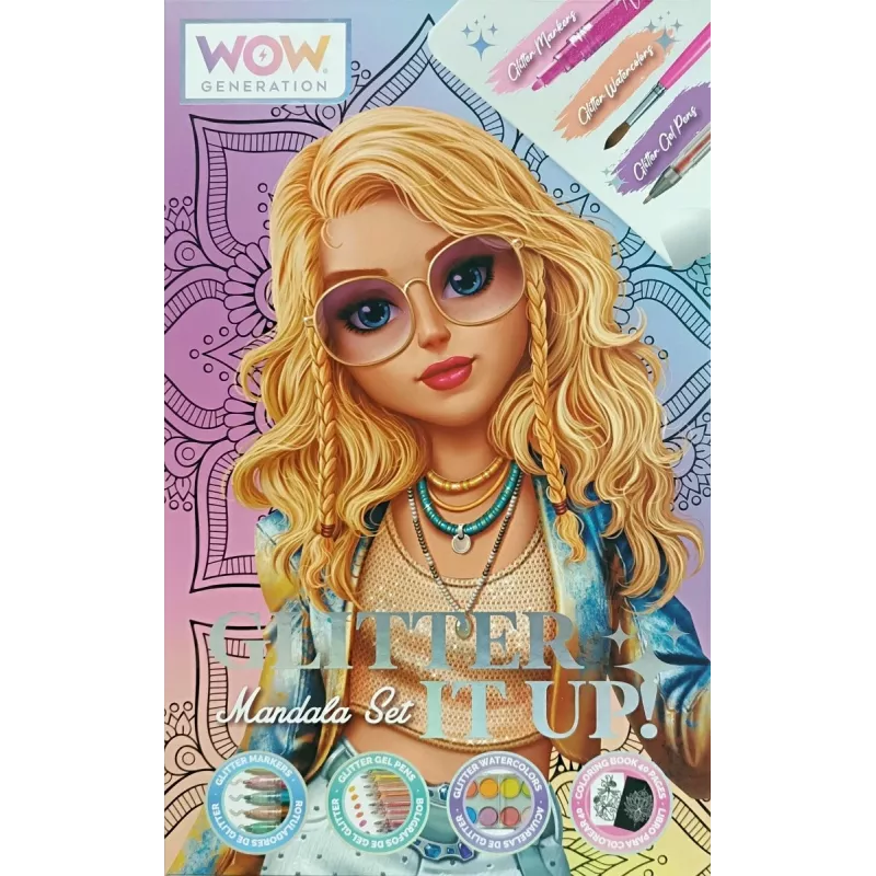Creative painting set Kids Euroswan WOW00084 — Mandala glitter kit for kids