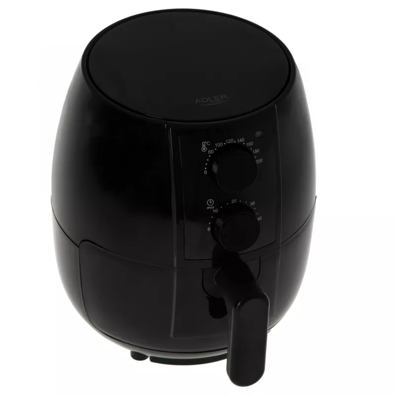 Hot air fryer Adler AD 6312 — 2.5 L, 1600 W, black, 80–200°C, 60 min timer
