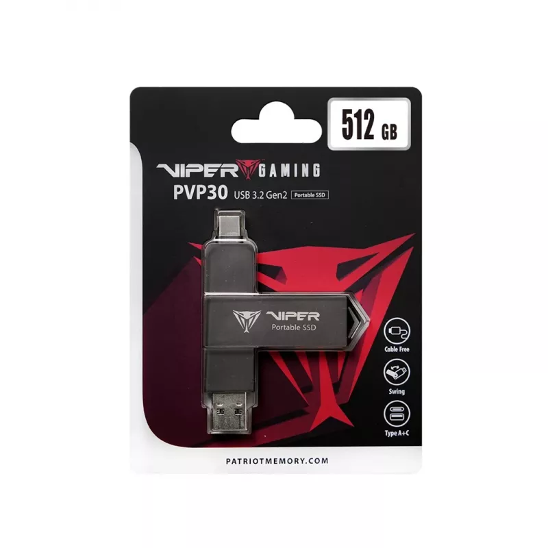SSD disk Patriot 512GB External 2.5 inch USB 3.2 PVP30