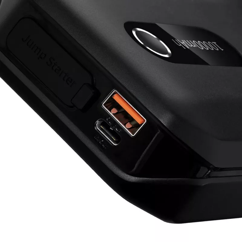 Baseus BS-CH001 - starting device, booster 10000 mAh 12V (1000 A / 500 A) + crocodile clips (black)