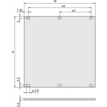 SCHROFF PART.FRONT PANEL 4U 84HP AN/CR - Rack-Accessory (30847465)