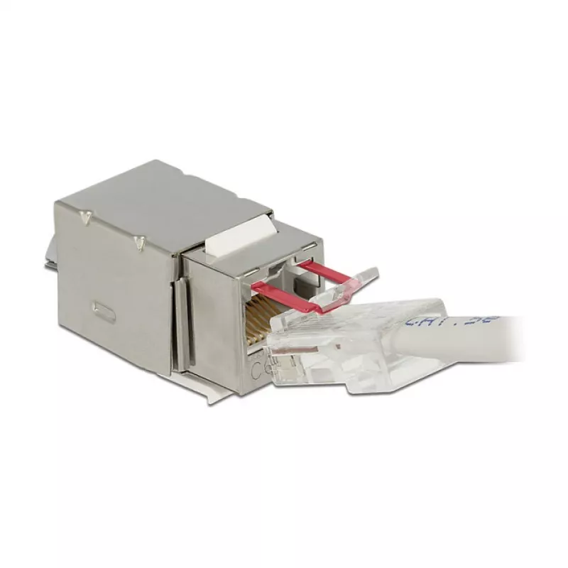Keystone module DELOCK 86404 — RJ-45 silver, 38.5×22.3×17.3 mm