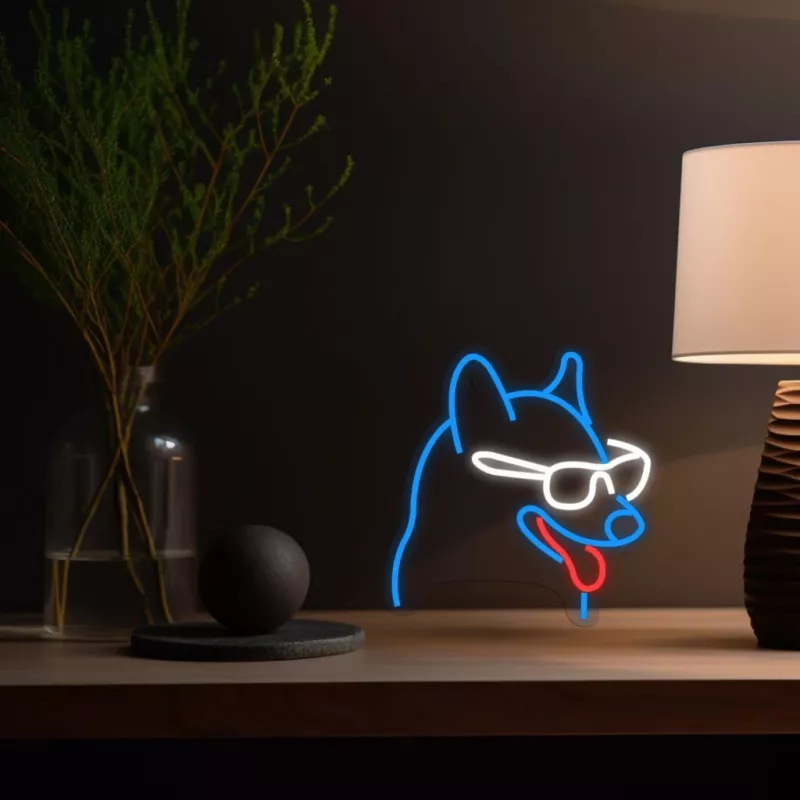 Neon lights sign MANTA Neon Lights Dog with Glasses Manta SNL69MT — decorative LED neon-style wall light