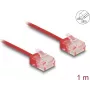 Network Cable DeLOCK RJ45 Cat.6 UTP Ultra Slim 1m Red