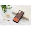 Phone case man and wood for Samsung Galaxy S20+ — brown check with black trim