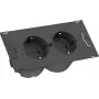 Bachmann DUE - 2 m - 2 AC-Outputs - Indoor - Plastic - Black - 141 mm