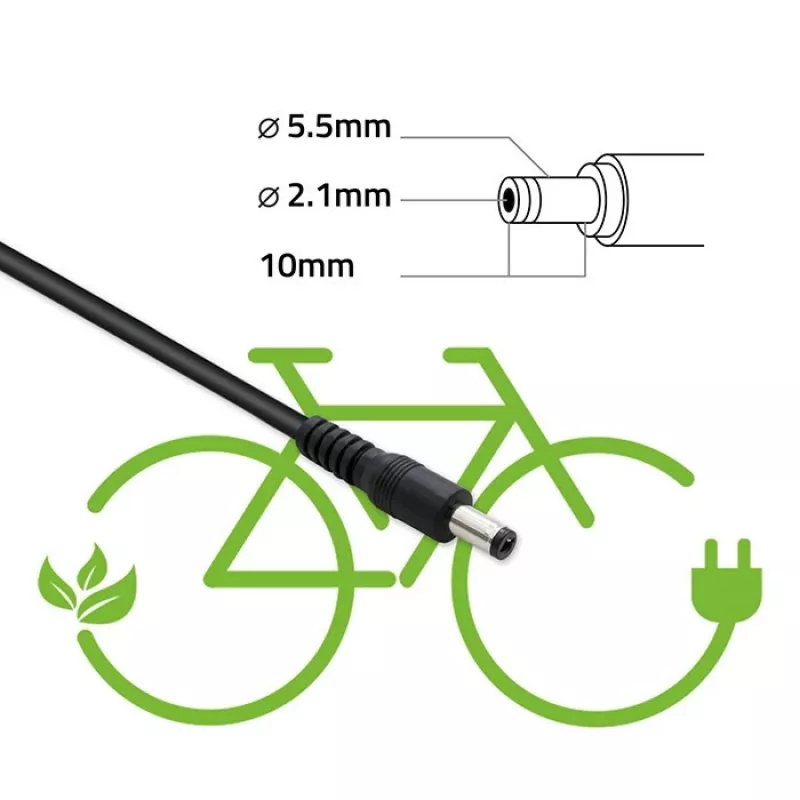 Qoltec 50761 Charger for e-bike batteries 36V | 42V | 2A | 5.5*2.5