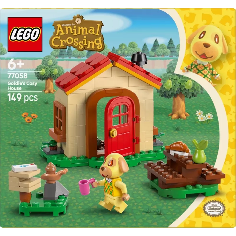 Construction toy LEGO Animal Crossing Cozy House 77058, 149 pieces, 1 minifigure, size 120×90×70 mm