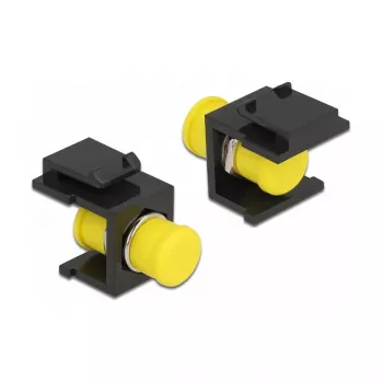 Keystone module DELOCK 86851, flat FC connector, black, 16.5×24×21.8 mm