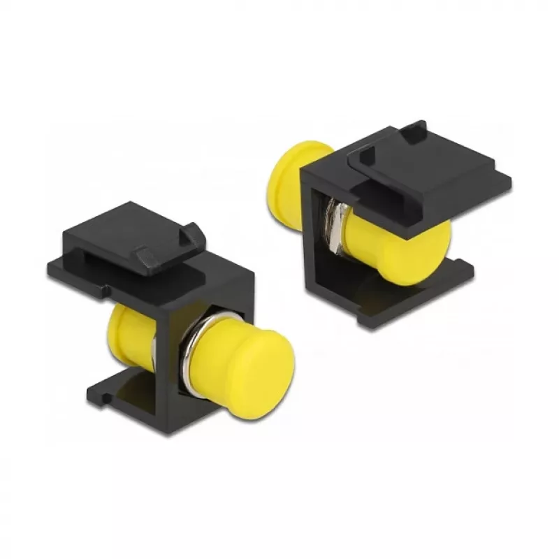 Keystone module DELOCK 86851, flat FC connector, black, 16.5×24×21.8 mm