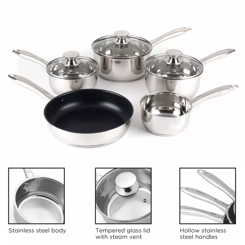 Cookware set Russell Hobbs BW06572EU72 — 5-piece stainless steel set