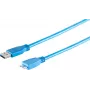 USB Cable ShiverPeaks BS77190 0.5m USB 3.2 Gen 1 Micro-USB B Blue