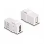 DeLOCK Keystone Module USB 2.0 A female to USB 2.0 A female white