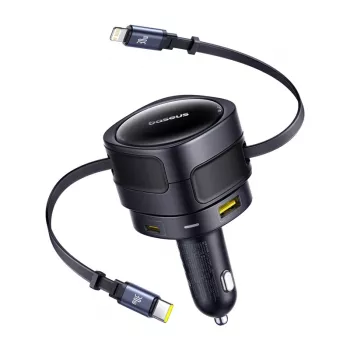 Car Charger Baseus Enjoyment Max 90W with USB-C, Lightning and USB-A ports