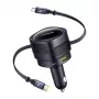 Car Charger Baseus Enjoyment Max 90W with USB-C, Lightning and USB-A ports