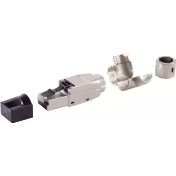 Network connector ShiverPeaks 08-45010 Cat 8.1 tool-less RJ45 modular plug, shielded, for Cat8.1 cabling