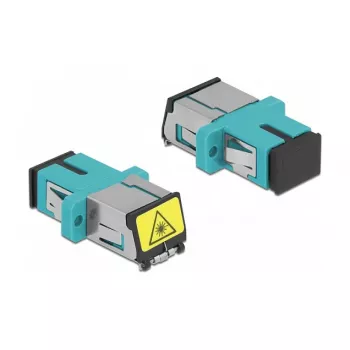 Optical Fiber Coupler DeLOCK 86890 SC Simplex female to SC Simplex female Multi-mode aqua