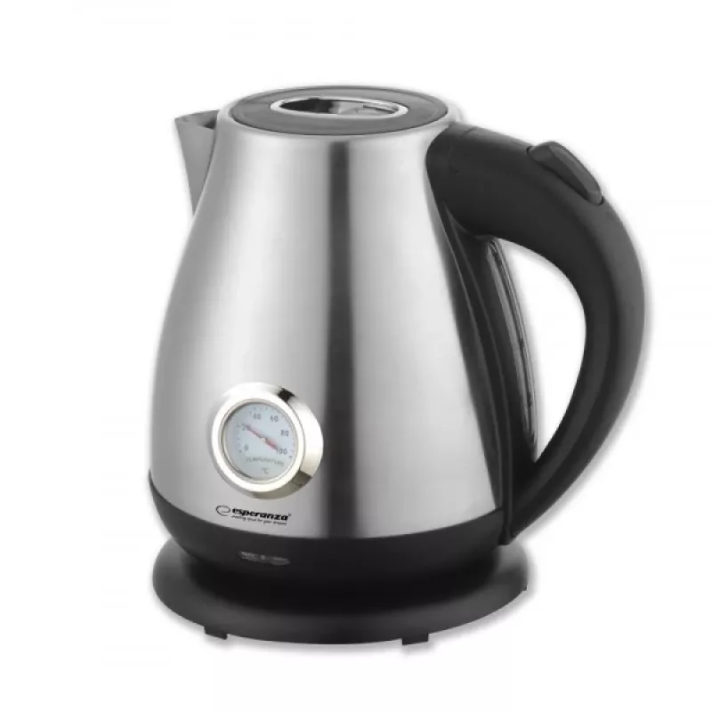 Electric kettle ESPERANZA EKK029 — 1.7 L, 2200 W, stainless steel and black plastic
