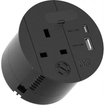 Bachmann power outlet LOOP IN CHARGE UK 1xUSB 22W — mains charger with USB output