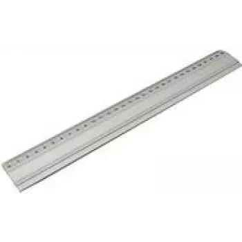 Ruler WEDO 300 mm aluminium with non-slip rubber insert