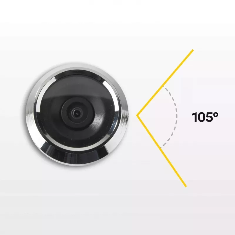 Digital Door Viewer Yale 45-0500-1432-00-6011 — 3.2 inch LCD, 105° viewing angle, 110° angle, black, 2×AAA