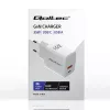 Charger QOLTEC 51824 GaN 35W USB-C PD & USB QC 3.0, 5–20V, 1x USB-C, 1x USB-A