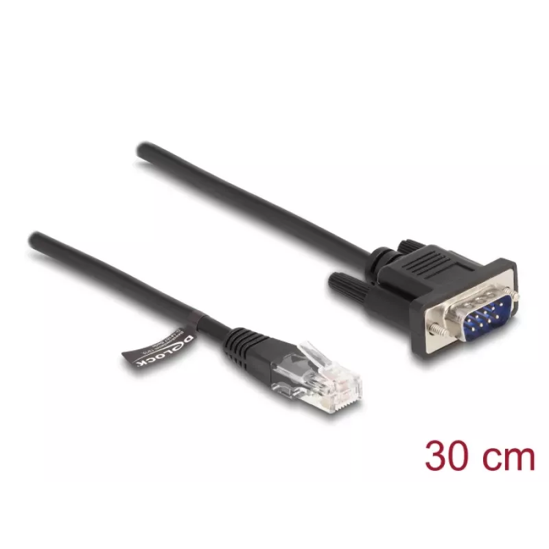 Networking cable DeLOCK 88008 Black 0.3 m RJ-45