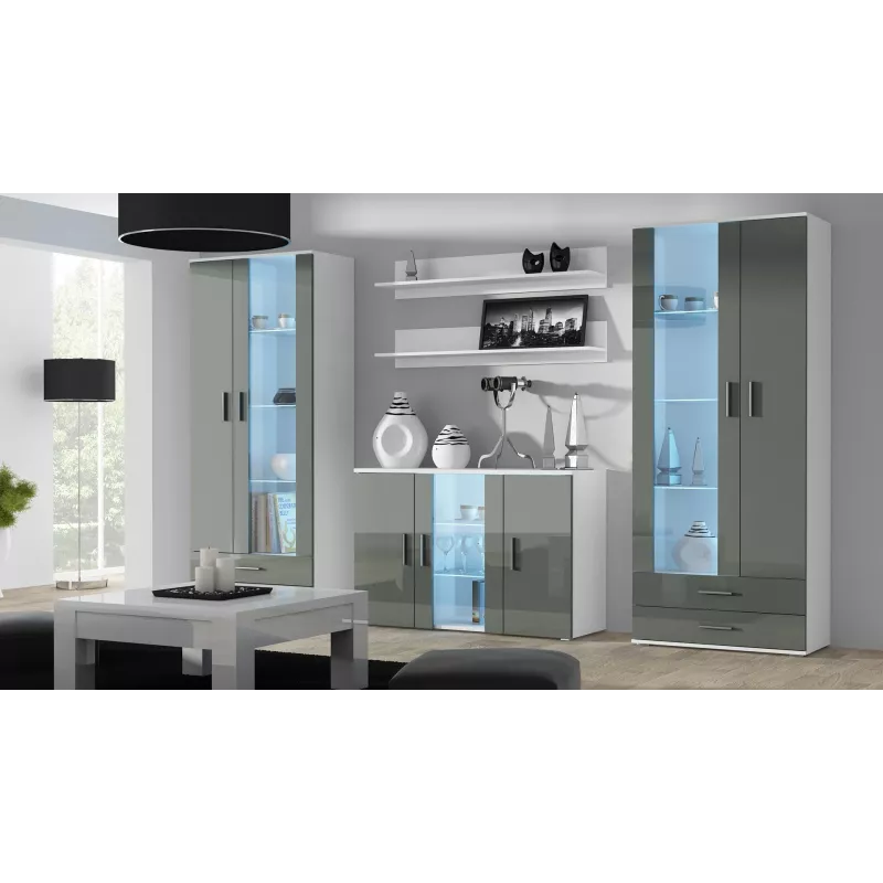 Cama set of two shelves 125cm SOHO white matte