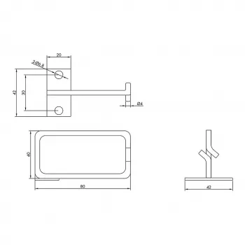 ROLINE cable grommet, 40x80 mm, Metal, side cable entry