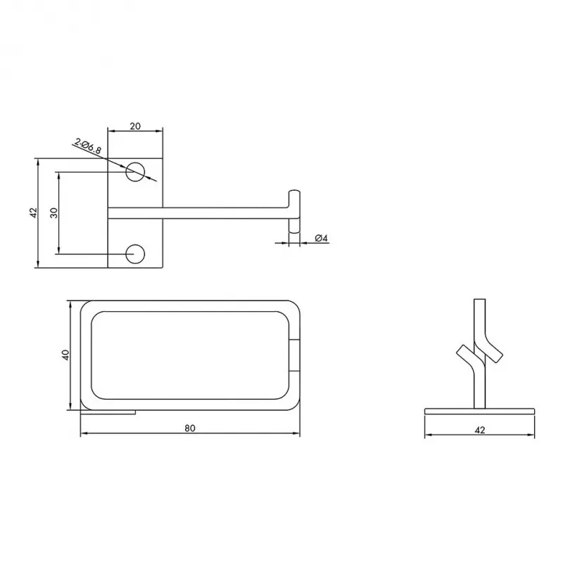 ROLINE cable grommet, 40x80 mm, Metal, side cable entry