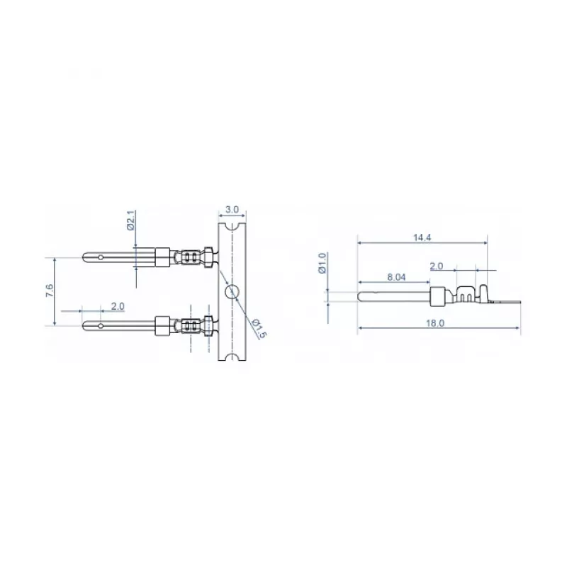 Crimp contacts for D-Sub male DeLOCK 66726