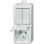 BUSCH JAEGER 2601/5/20EW-54-503 - CEE 7/3 - 2P+E - White - IP44 - 250 V - 16 A