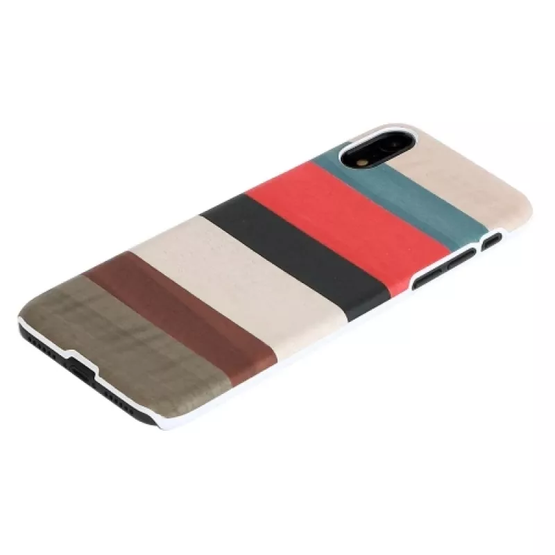 Smartphone case man and wood for iPhone XR — coral white protective cover