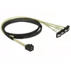 SCSI cable DeLOCK 85685 Black Yellow 1 m 1 x Mini SAS HD SFF-8643 4 x SATA 7 pin